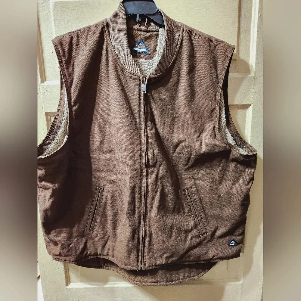 Ridgecut Toughwear Quilted Sherpa-Lined Super Duty Sanded Duck Vest 3XL